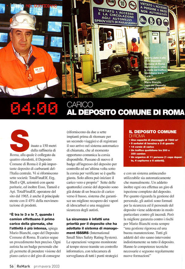 Ore 4.00 Carico al Deposito Comune (Estratto da ReMark Italia - Primavera 2003) 